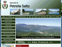 Tablet Screenshot of comune.petrellasalto.ri.it